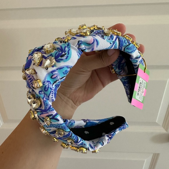 Lele Sadoughi x Lilly Pulitzer Crystal Knotted Headband NWT - Picture 6 of 7